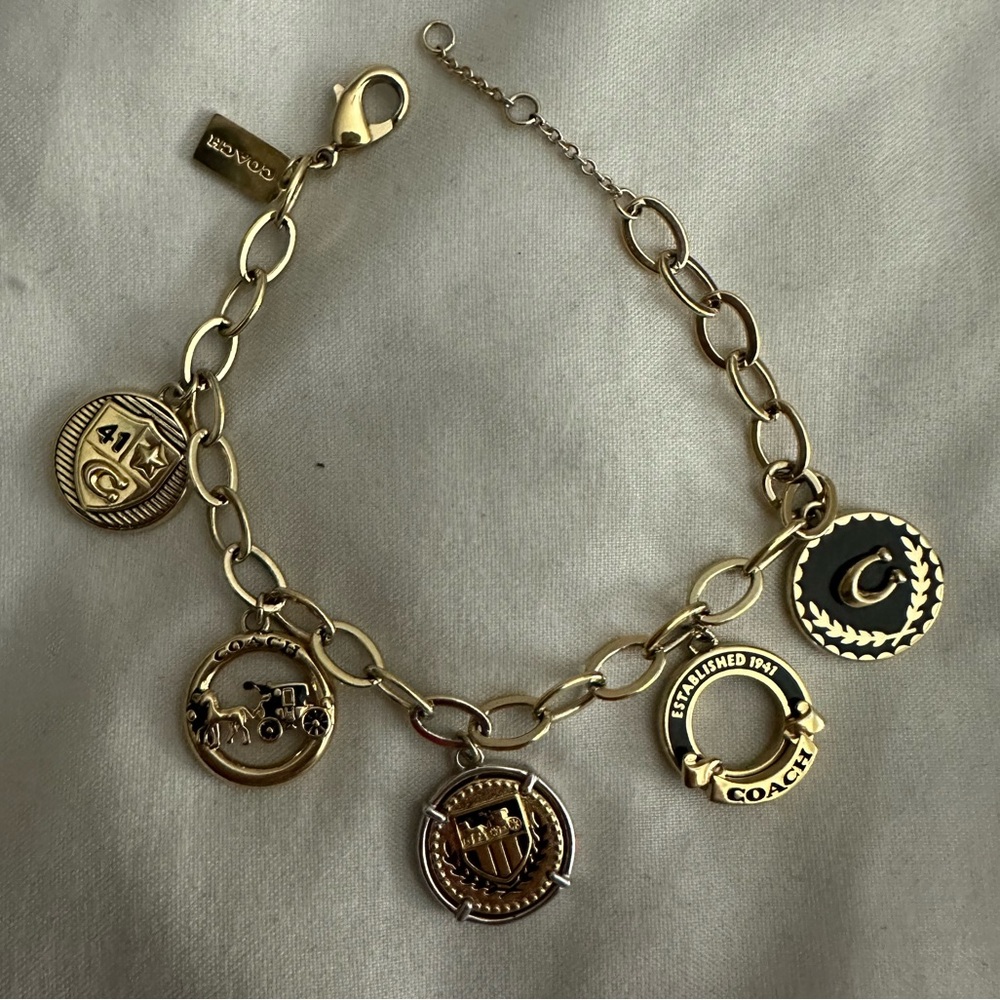 Coach Gold Charm Bracelet